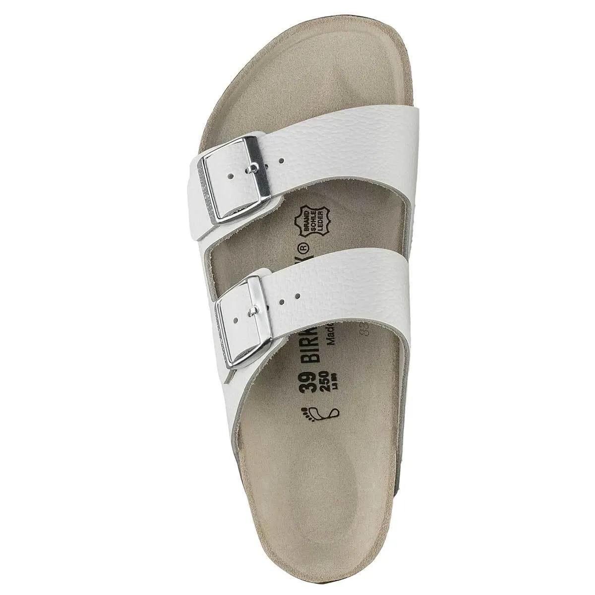 Birkenstock Arizona Natural Leather Sandals - Regular - White