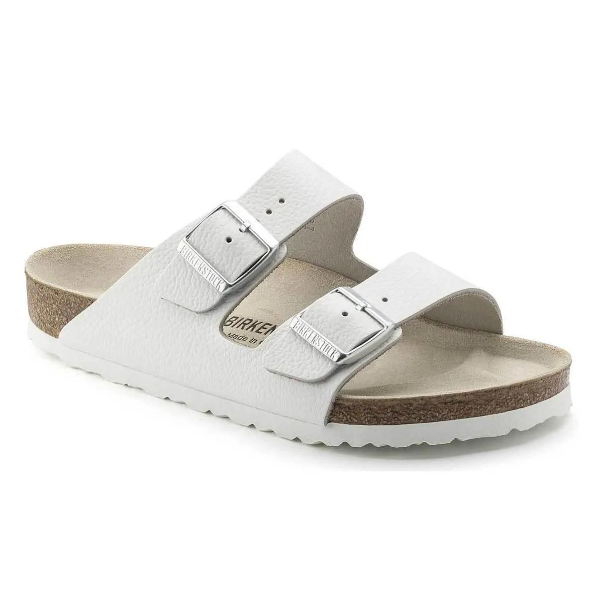 Birkenstock Arizona Natural Leather Sandals - Regular - White