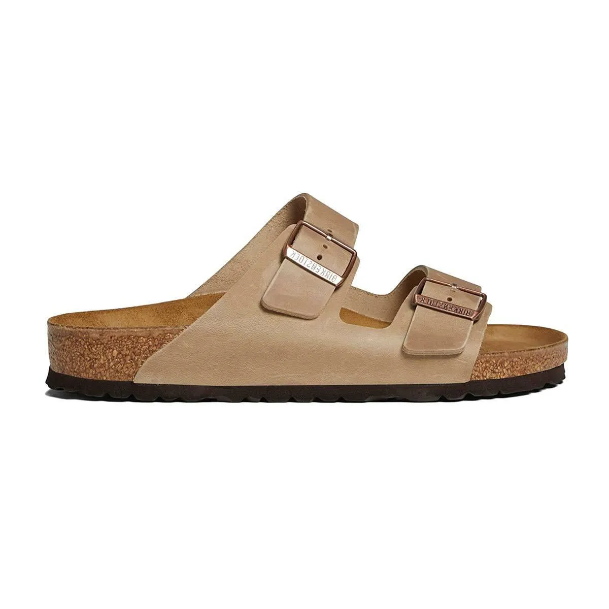 Birkenstock Arizona Oiled Leather Sandals - Narrow - Tobacco Brown