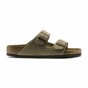 Birkenstock Arizona Suede Leather Soft Footbed Sandals - Narrow - Taupe