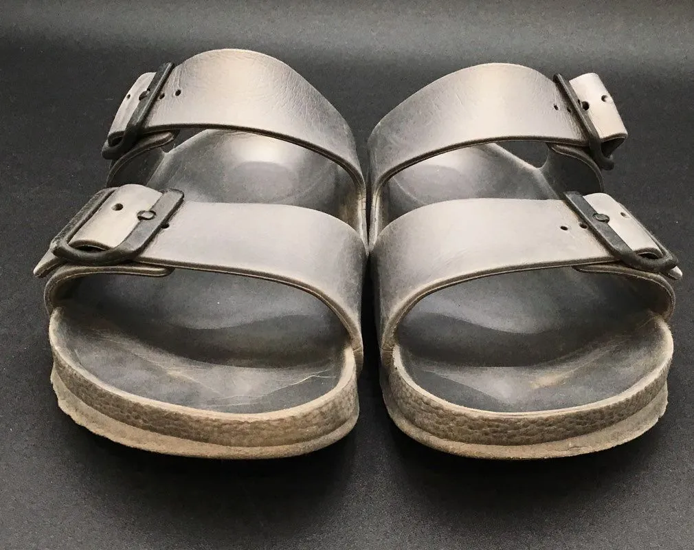 Birkenstock Men's Gray Slide Sandals - Size 7