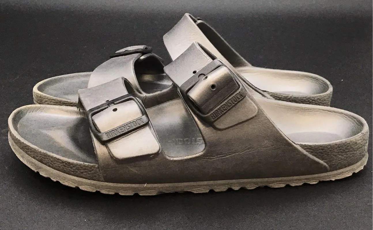 Birkenstock Men's Gray Slide Sandals - Size 7