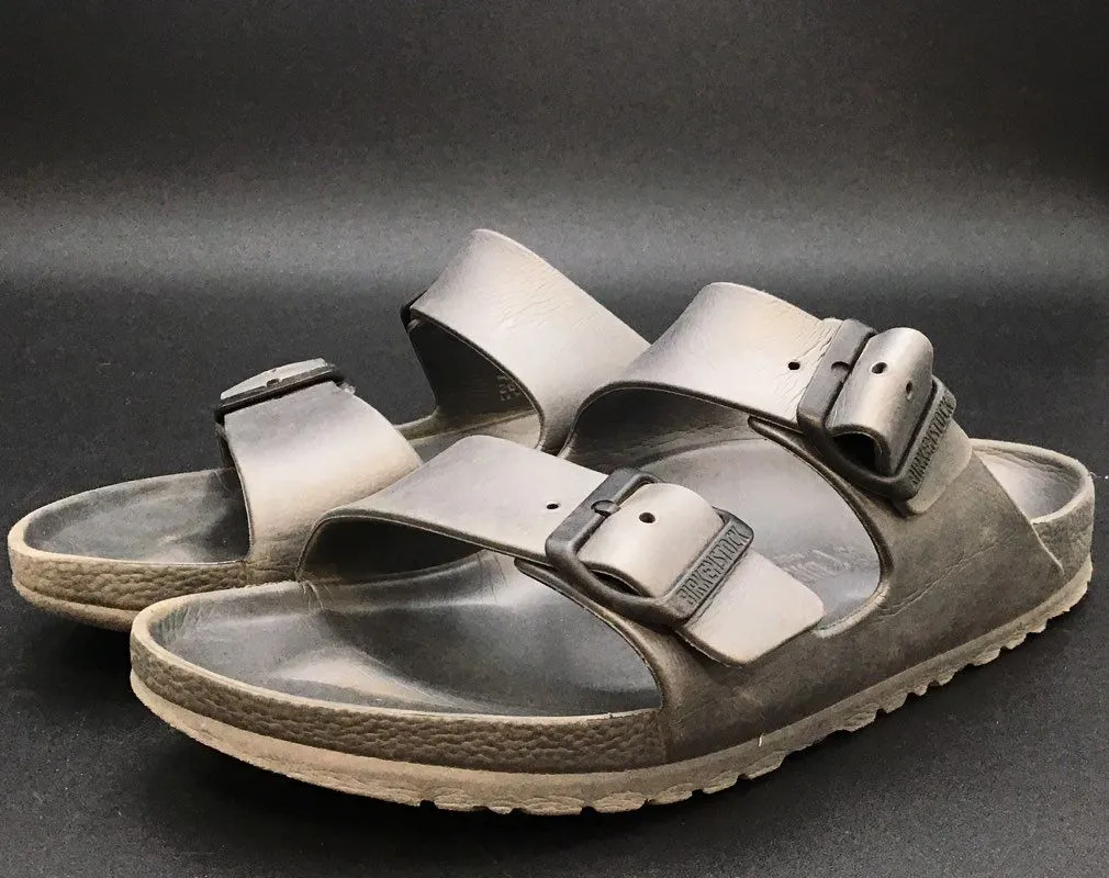 Birkenstock Men's Gray Slide Sandals - Size 7