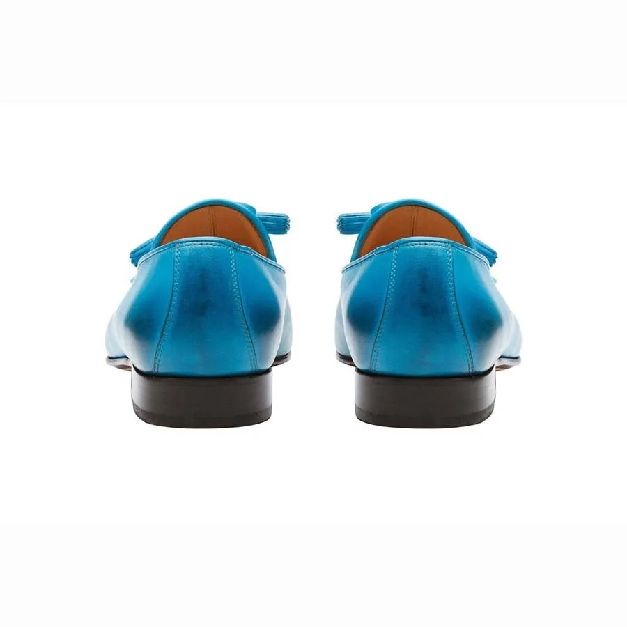 Blue Fringe Kiltie Tassel Loafers