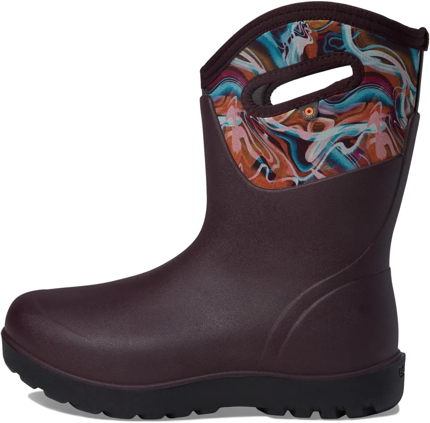 BOGS Women's Neo-Classic Mid Glossy Abstract Snow Boot