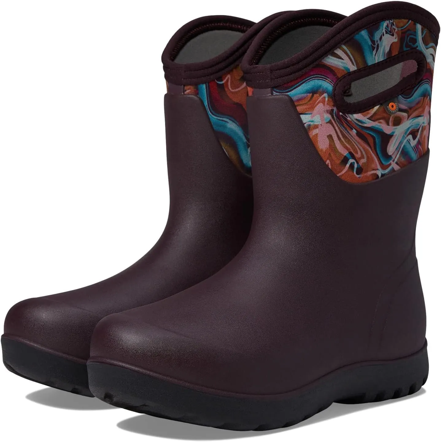 BOGS Women's Neo-Classic Mid Glossy Abstract Snow Boot