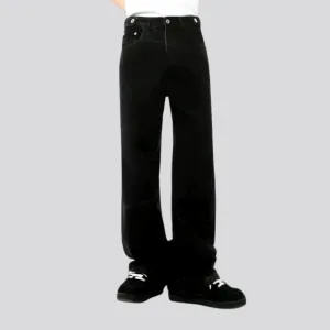 Boho style slouchy fit men's jeans