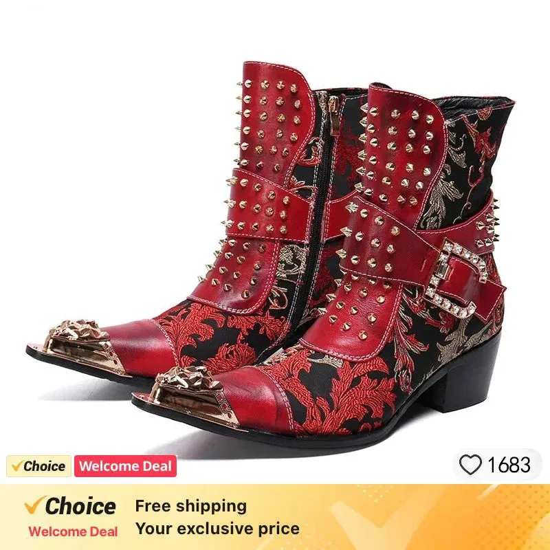 Boots Men Brand Wedding Dress Shoe Genuine Leather Party Wedding Luxury Casual Formal Fashion Shoes Men's Chelsea Boots