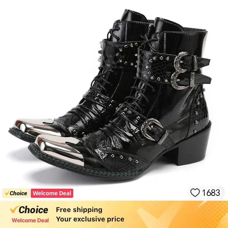Boots Men Brand Wedding Dress Shoe Genuine Leather Party Wedding Luxury Casual Formal Fashion Shoes Men's Chelsea Boots