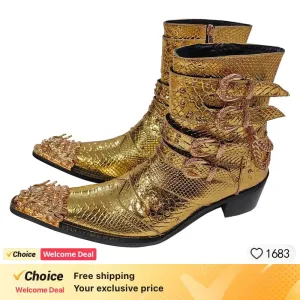 Boots Men Brand Wedding Dress Shoe Genuine Leather Party Wedding Luxury Casual Formal Fashion Shoes Men's Chelsea Boots
