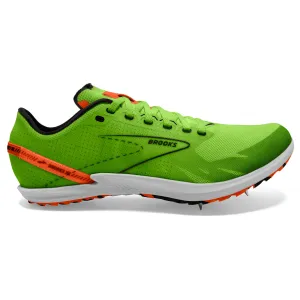 Brooks Draft XC Spikes Unisex Green Gecko Red Orange White