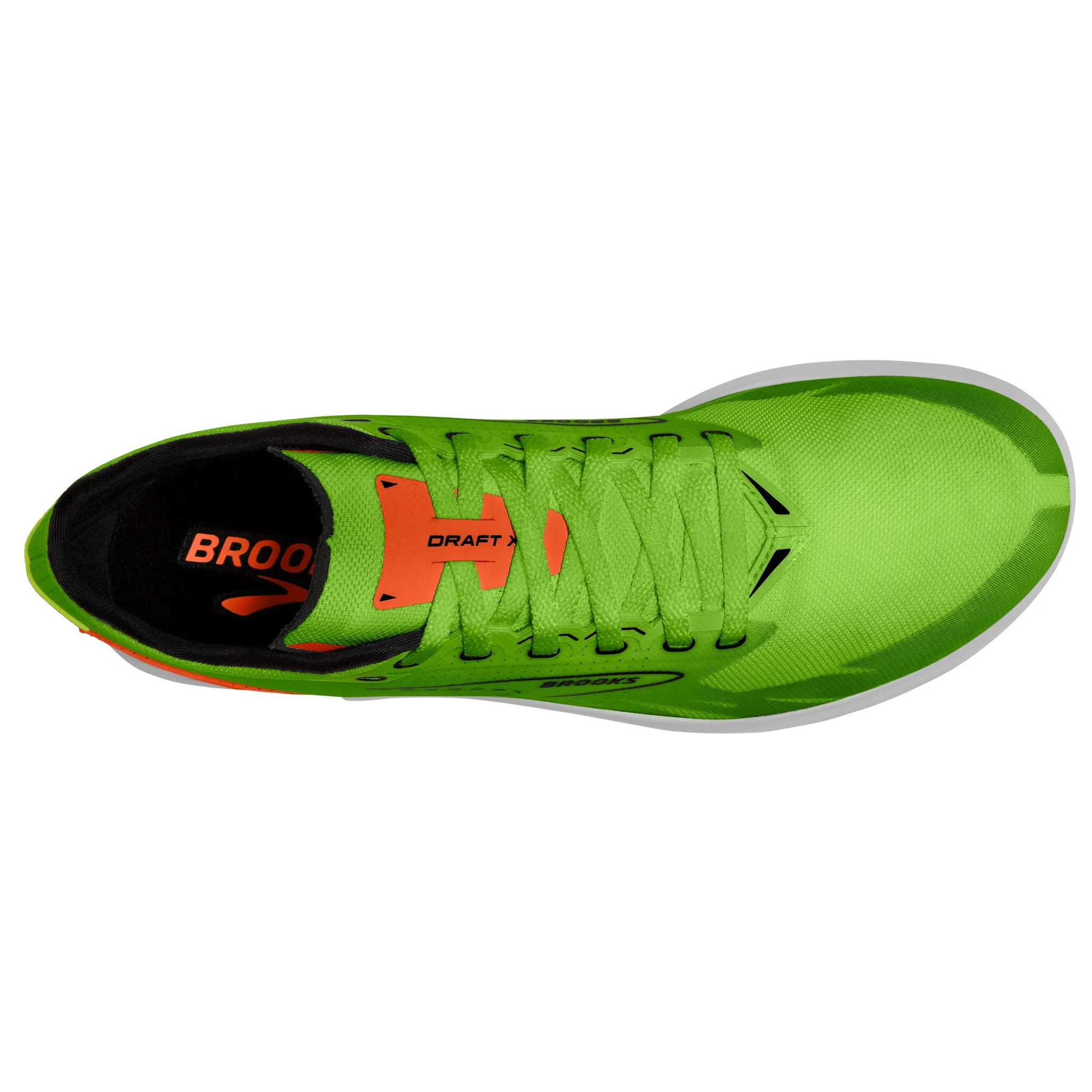 Brooks Draft XC Spikes Unisex Green Gecko Red Orange White