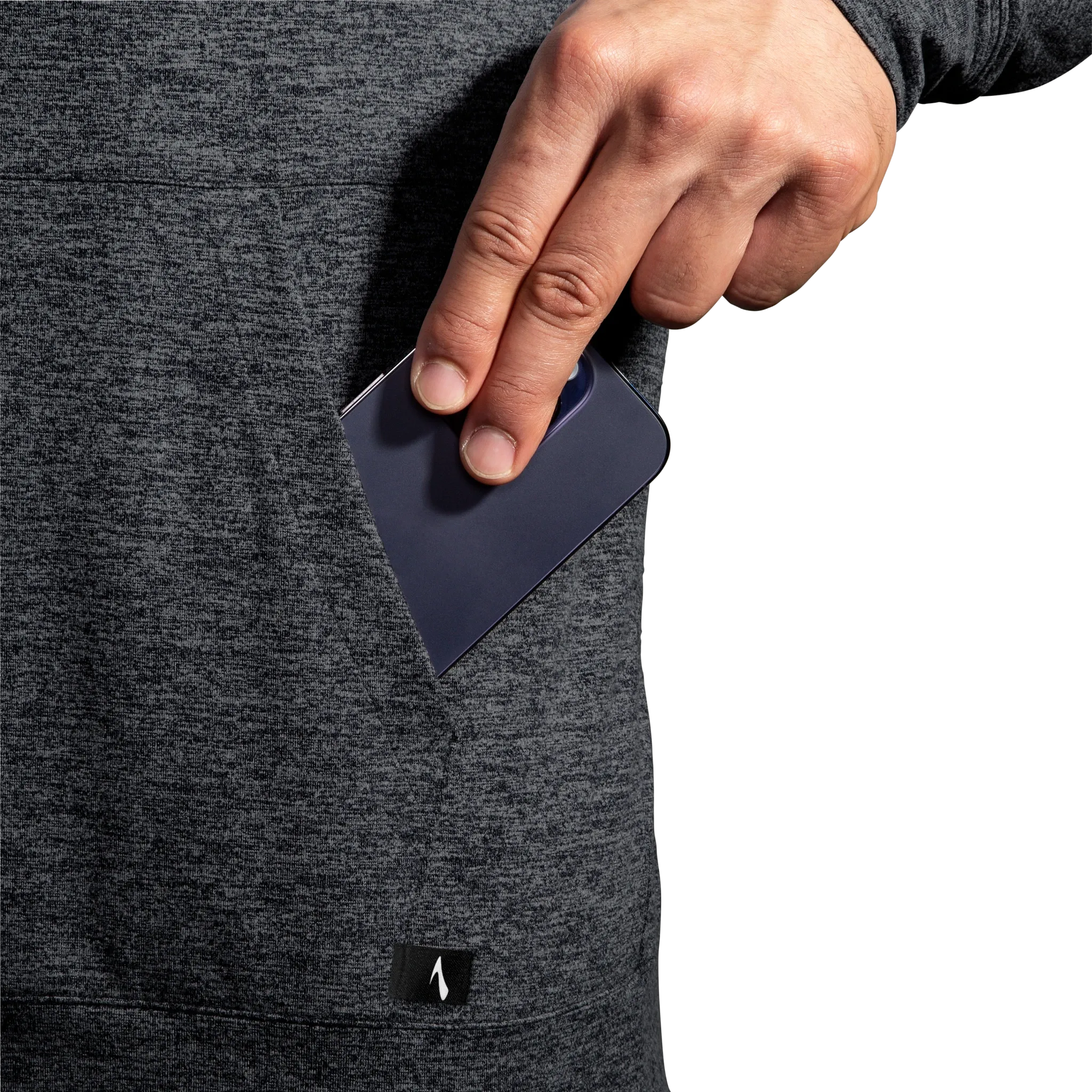 Brooks | Luxe Hoodie | Men's | Heather Black