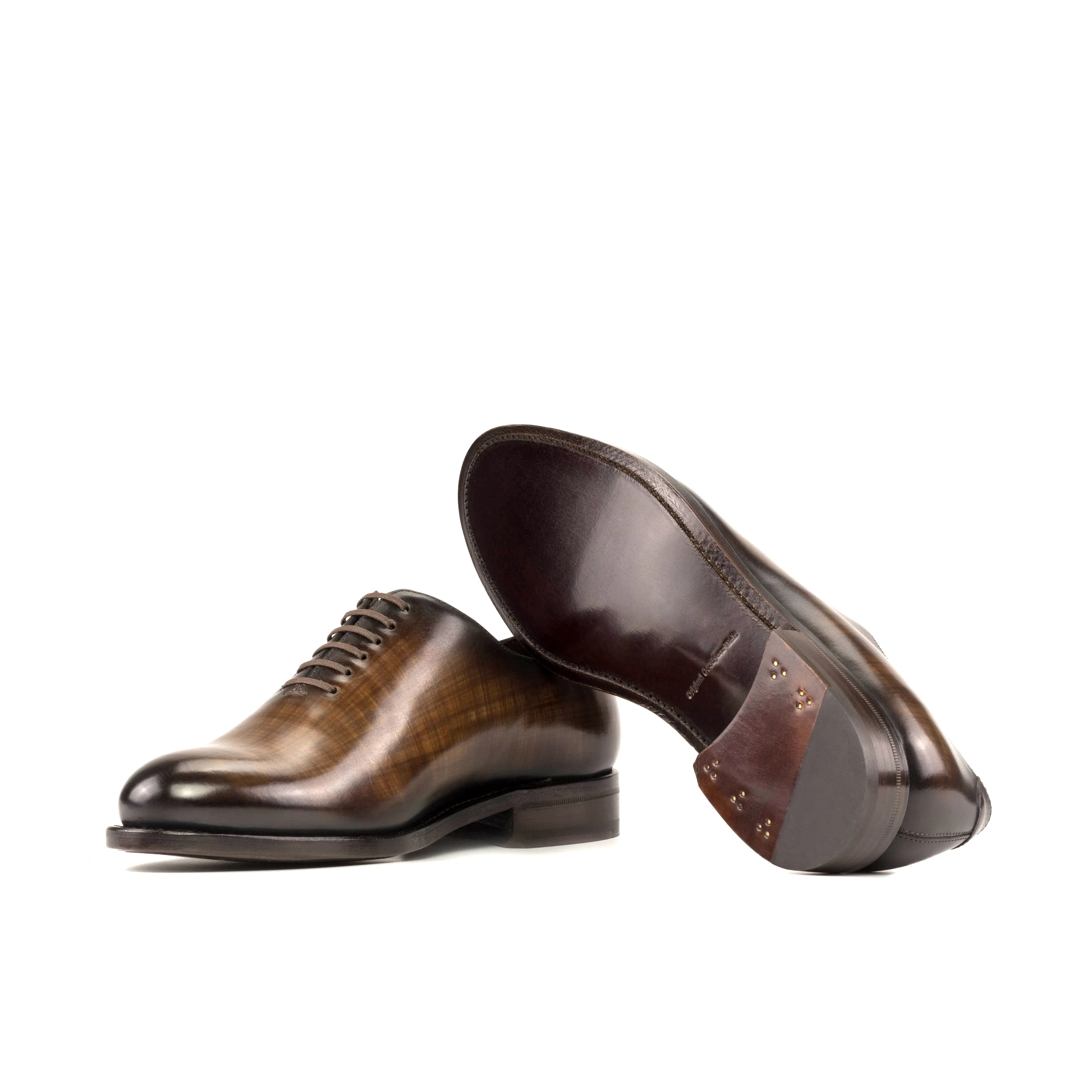 Brown Patina Wholecut Shoes