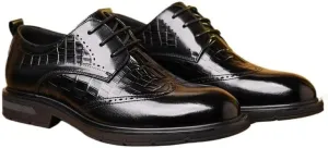 Business Formal Leather Shoes Men's Casual Fashion British Lined Dress Oxfords Shoes Comfortable Light Breathable Lining Non-Slip Sole for Men