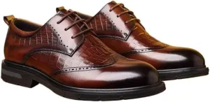 Business Formal Leather Shoes Men's Casual Fashion British Lined Dress Oxfords Shoes Comfortable Light Breathable Lining Non-Slip Sole for Men