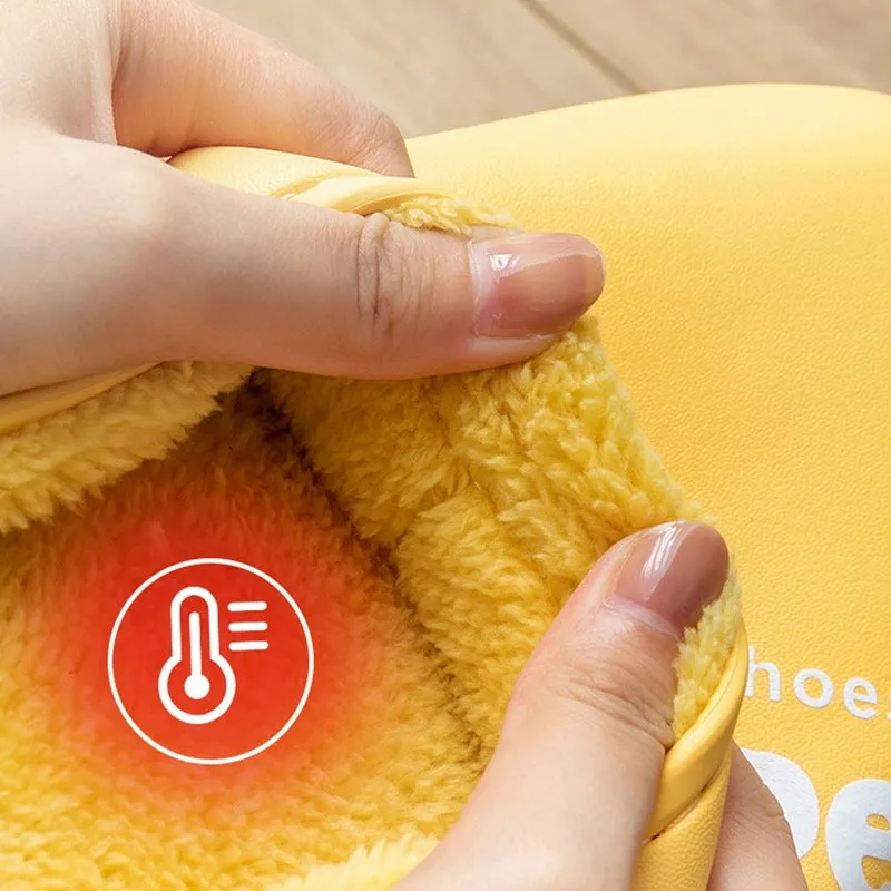 Buy Home Slippers EVA Waterproof Warm Plush Indoor Shoes for Couples - Fashionzapp