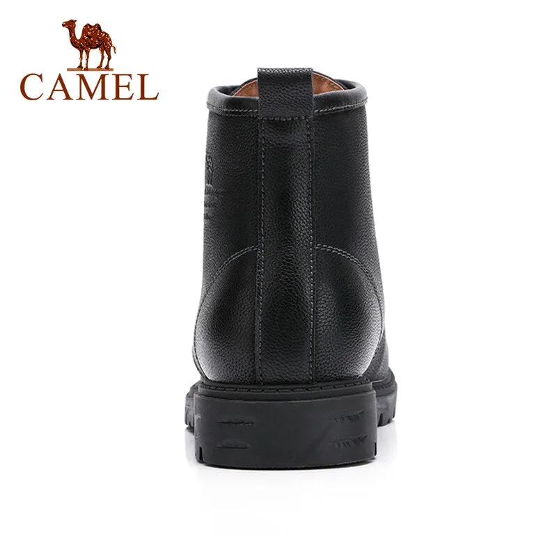 CAMEL Official Original Men's High top Leather Shoes British Style