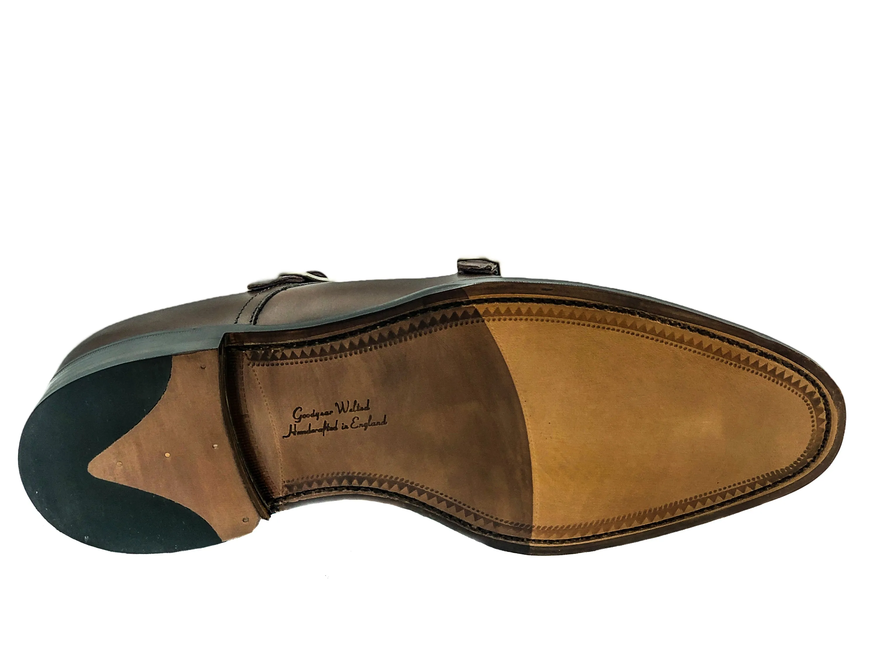 Cannon Black Calf Leather Double Monk