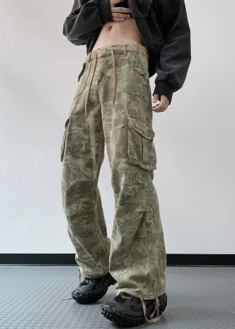 Casual Camouflage Print High Wais Men Denim Pants SA066