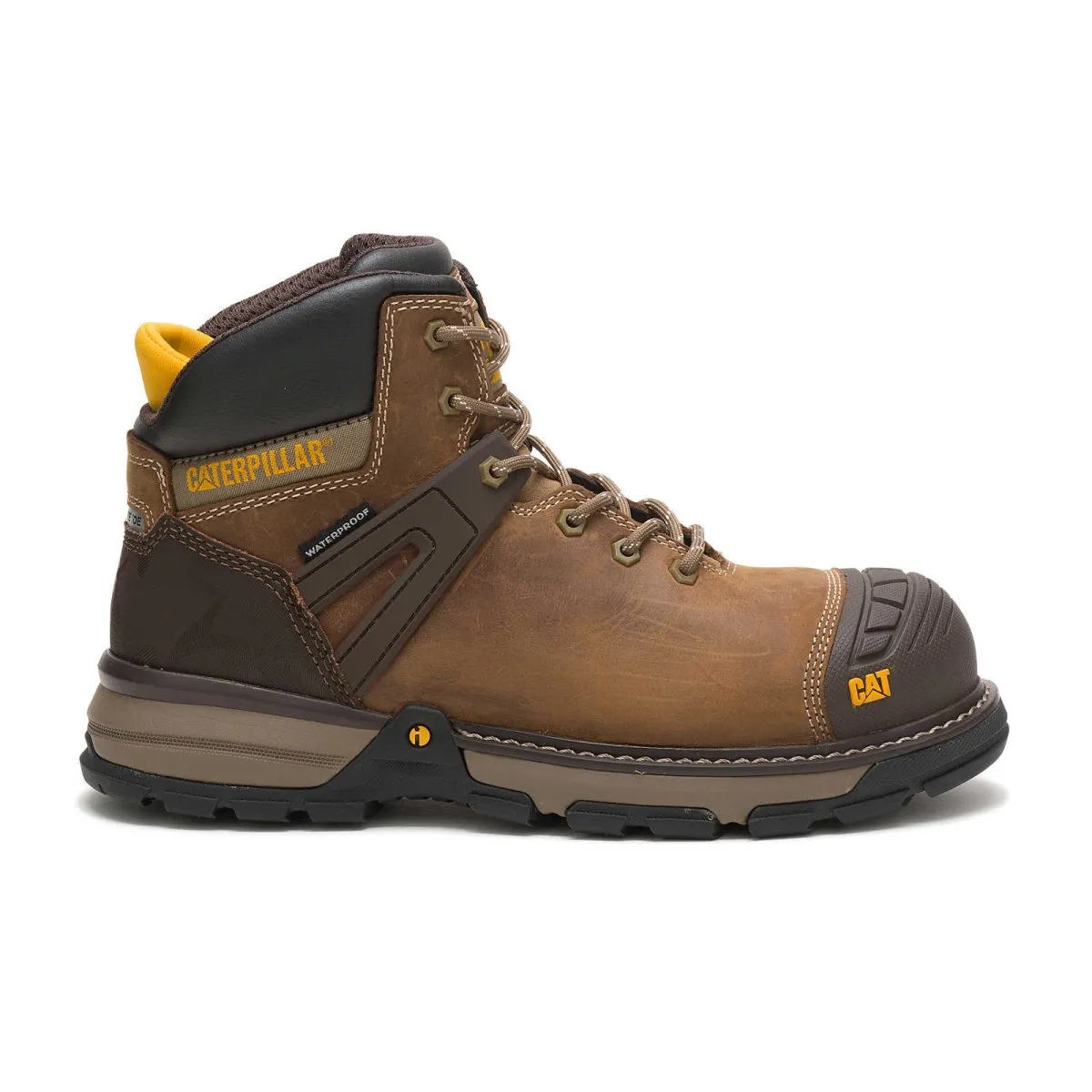Caterpillar  Excavator (p91218) Superlite Waterproof Carbon Composite Toe Men's Work Boot In Dark Beige