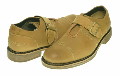 Caterpillar Men's Halsey Casual Ankle Oxford Buckle Shoes Sand Tan Size 12