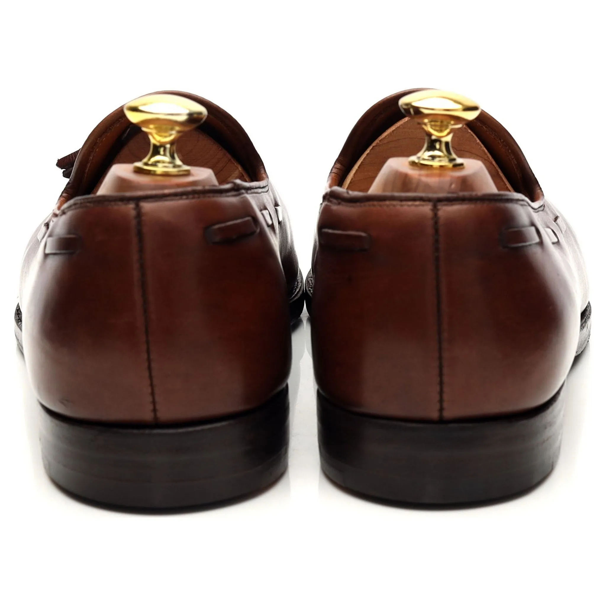 'Cavendish 2' Brown Leather Tassel Loafers UK 8.5 E