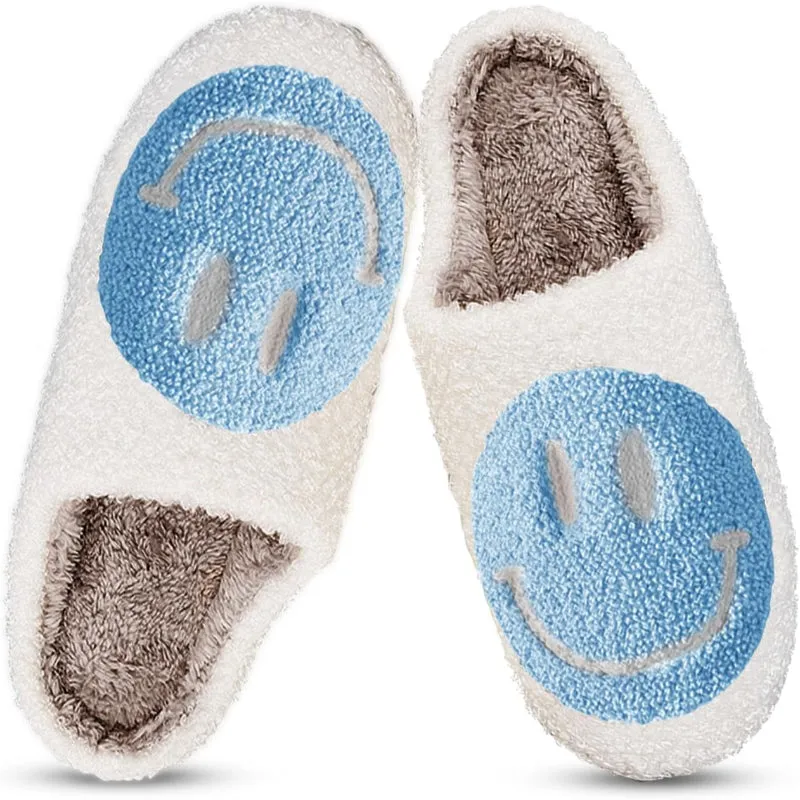 Cheerful Cozy Smile Plush Slippers