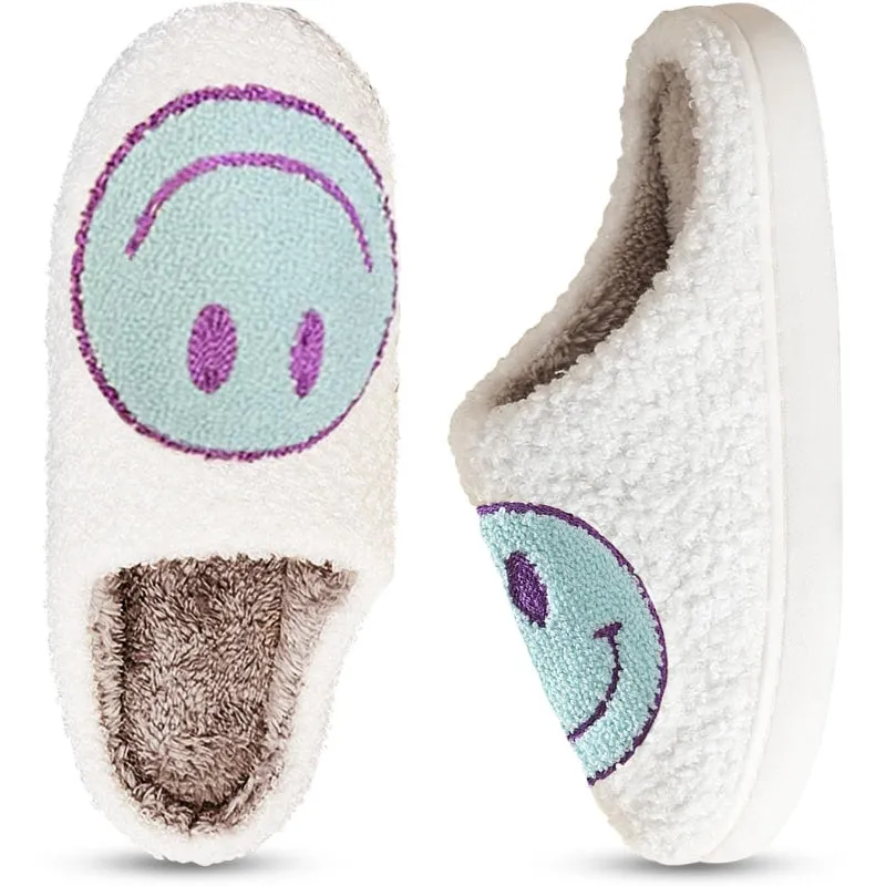 Cheerful Cozy Smile Plush Slippers