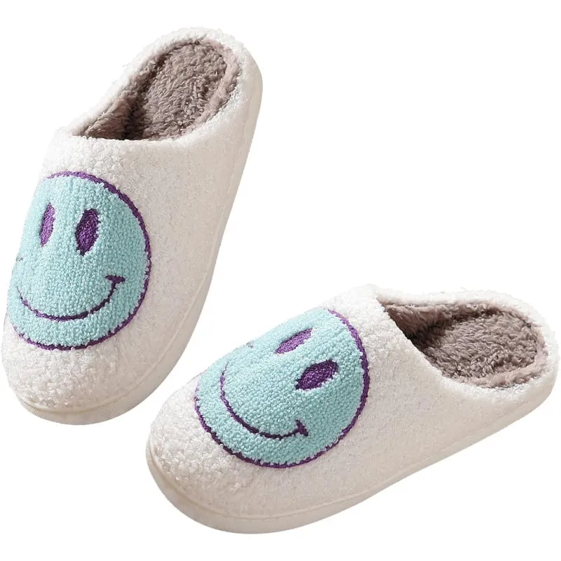 Cheerful Cozy Smile Plush Slippers