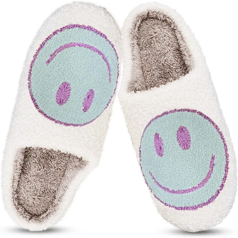 Cheerful Cozy Smile Plush Slippers