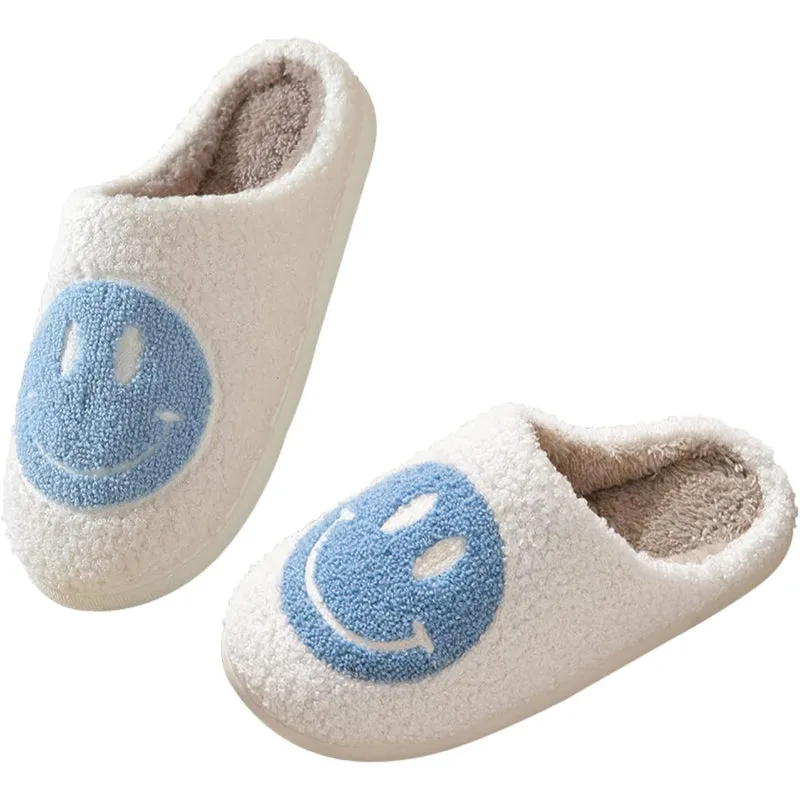 Cheerful Cozy Smile Plush Slippers