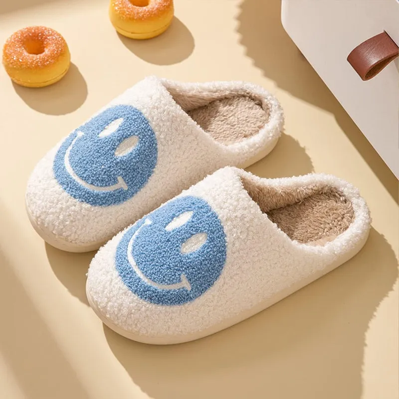 Cheerful Cozy Smile Plush Slippers