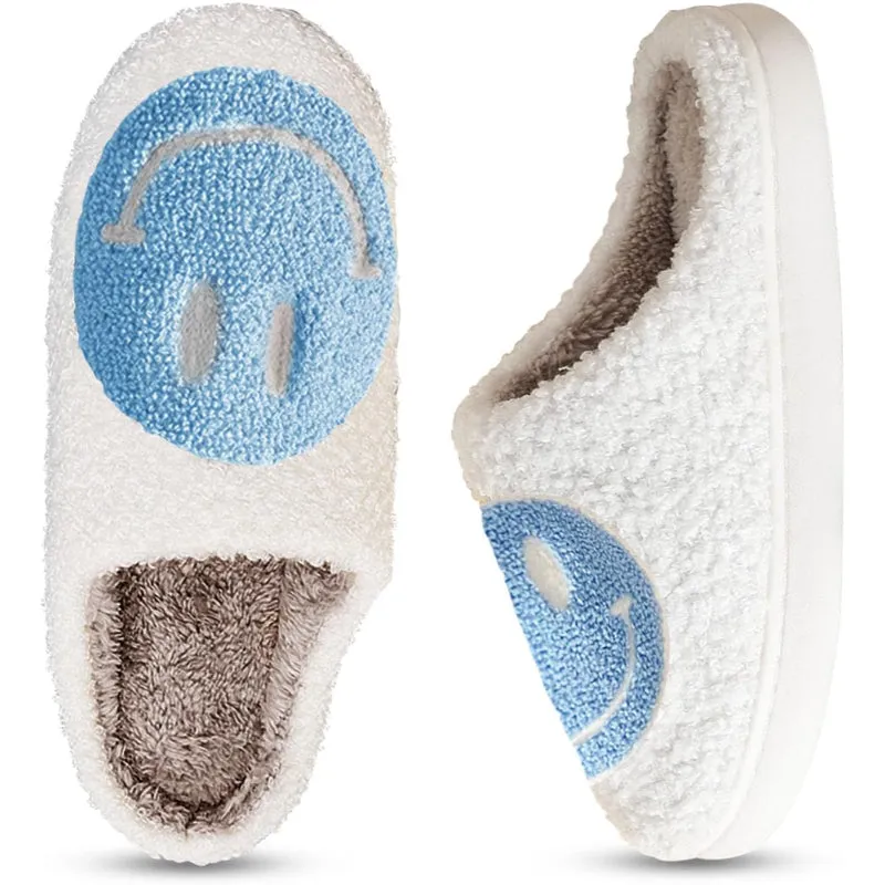 Cheerful Cozy Smile Plush Slippers