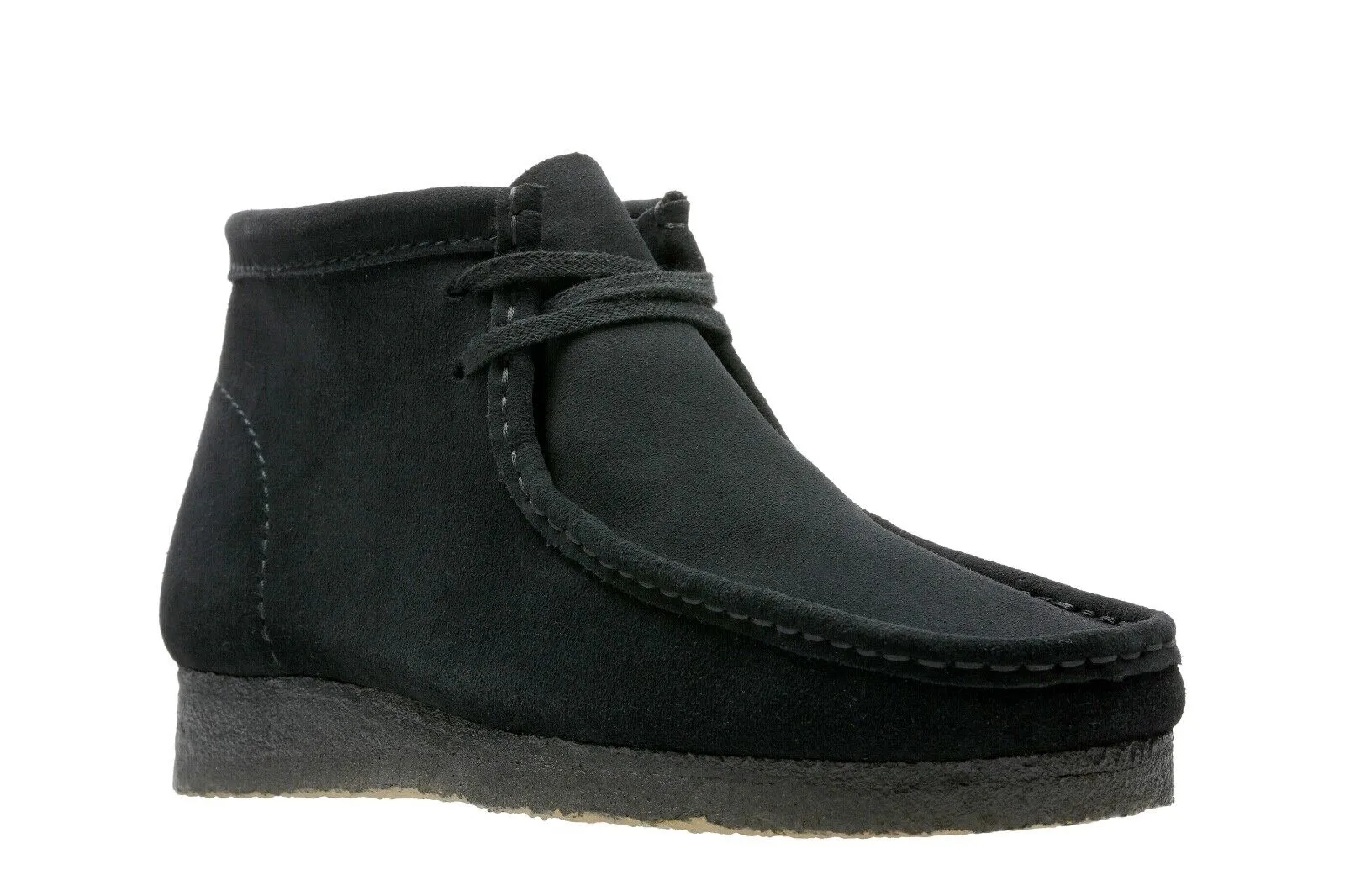 Clarks Originals Wallabee Boots Men's Black Suede 26155517