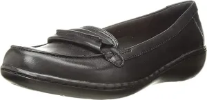 Clarks Women's Ashland Lily Bubble Slip-On Loafers  Color Black Leather Size 6M
