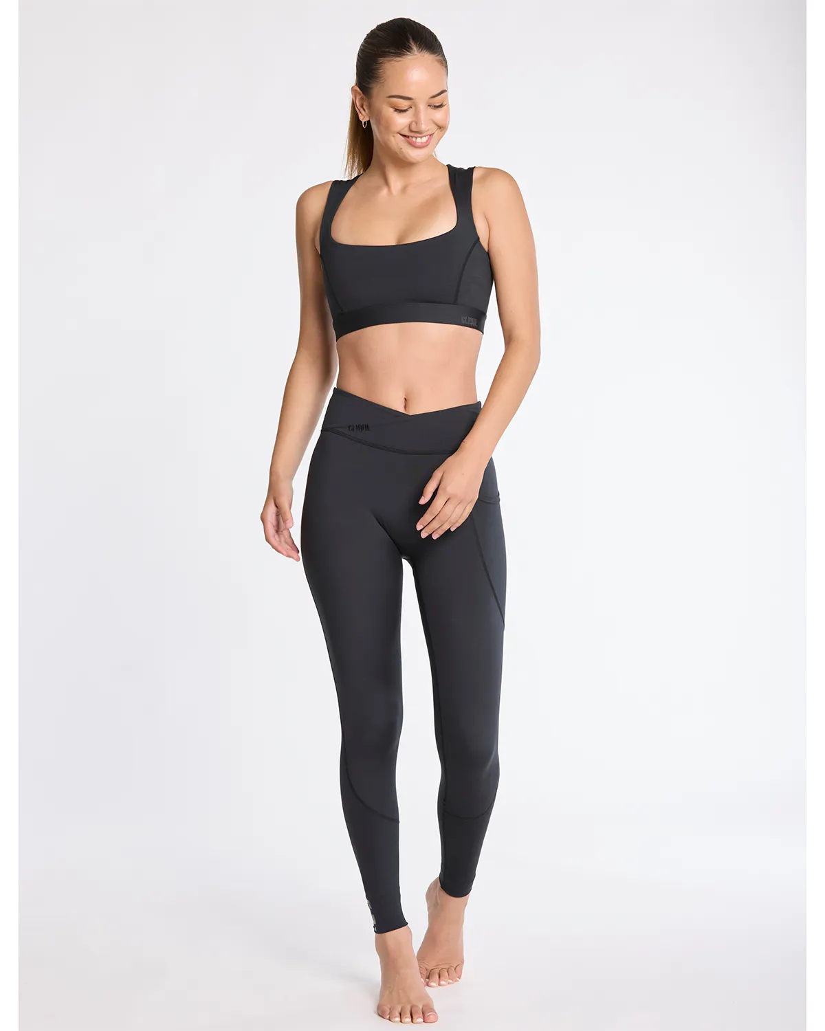Clique Flex Square Neck Bra - Black