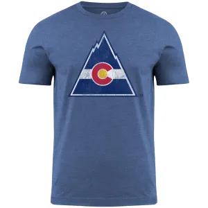 Colorado Rockies NHL Bulletin Men's Royal Distressed Vintage Logo Heathered T-Shirt