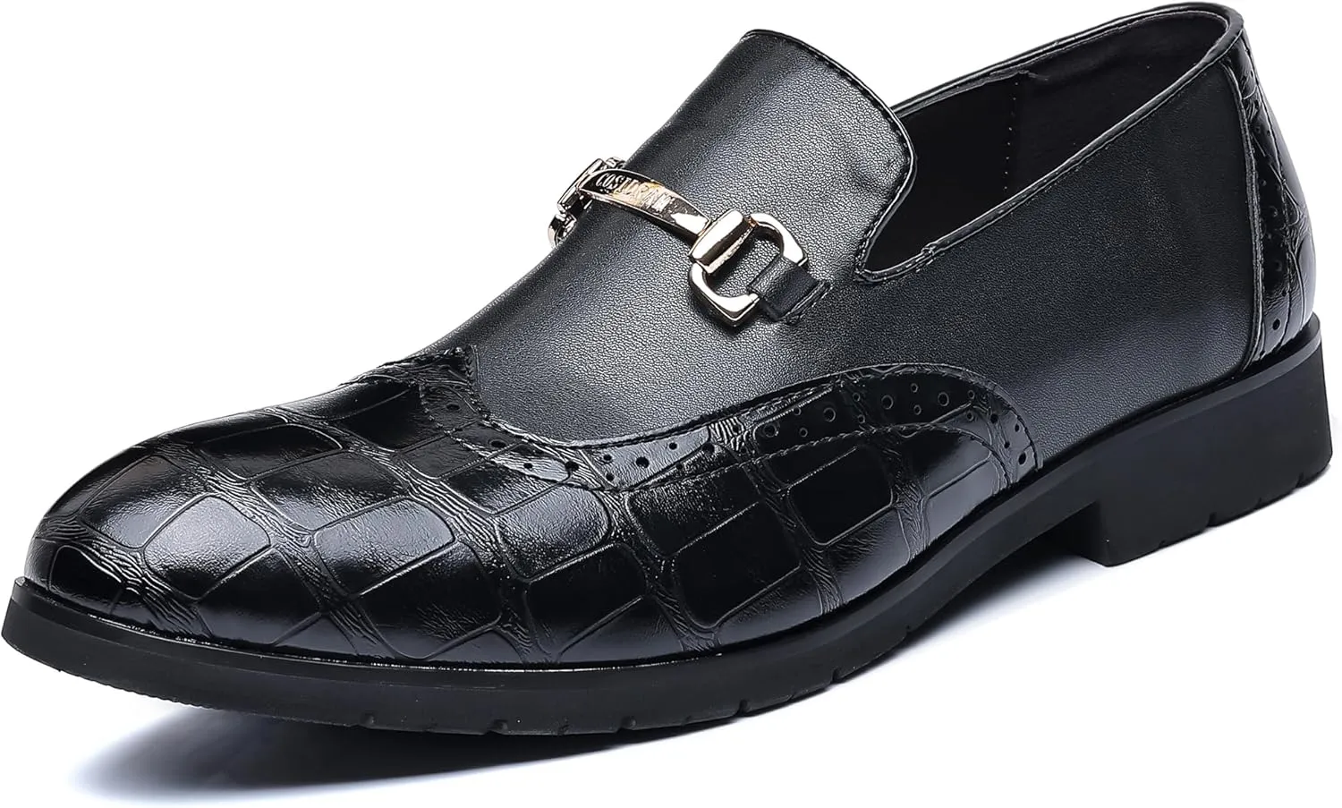 COSIDRAM Men's Dress Shoes Oxfords Slip on Classic Modern Formal Leather Shoes Casual Loafers