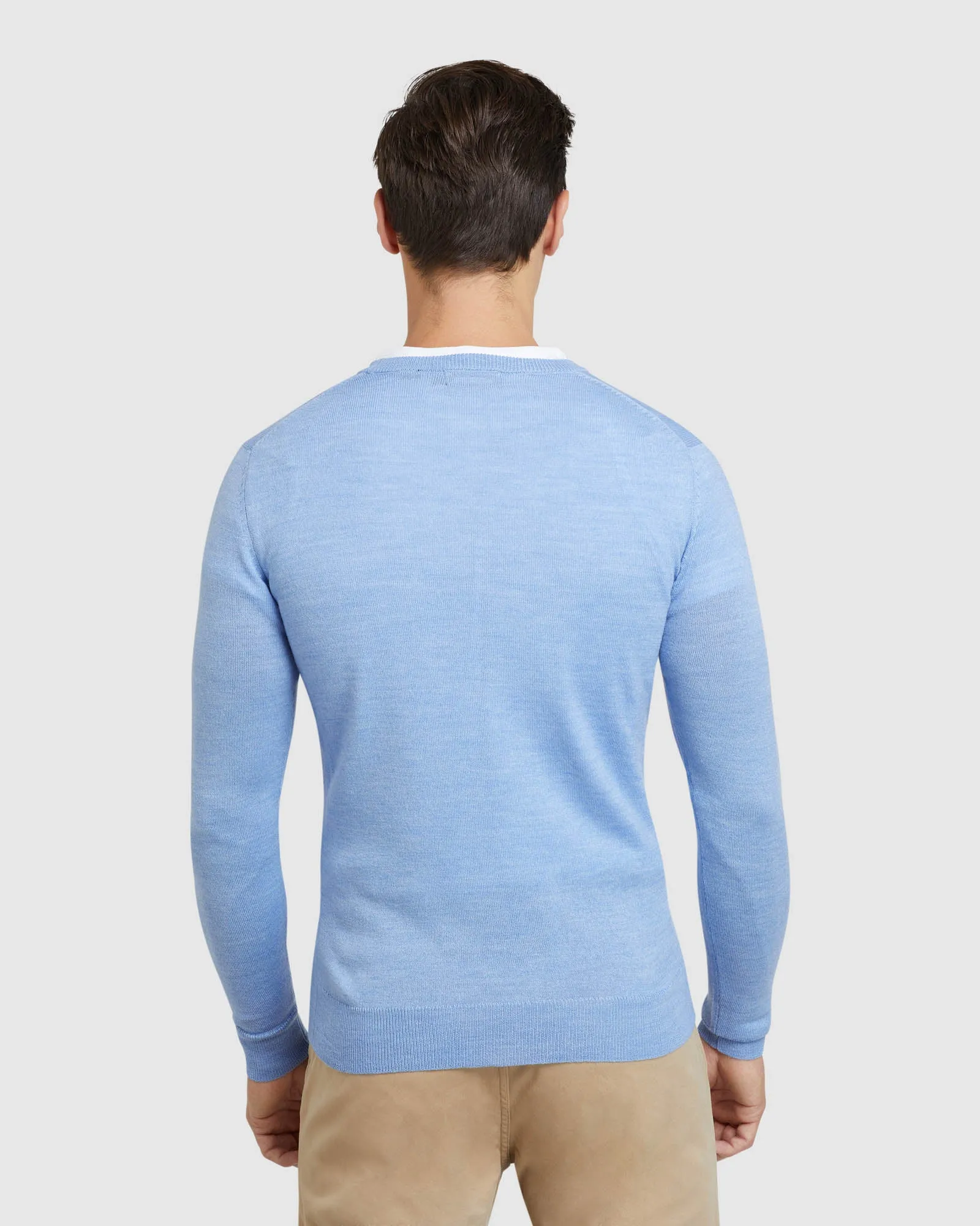 Crew Neck Merino Blend Pullover