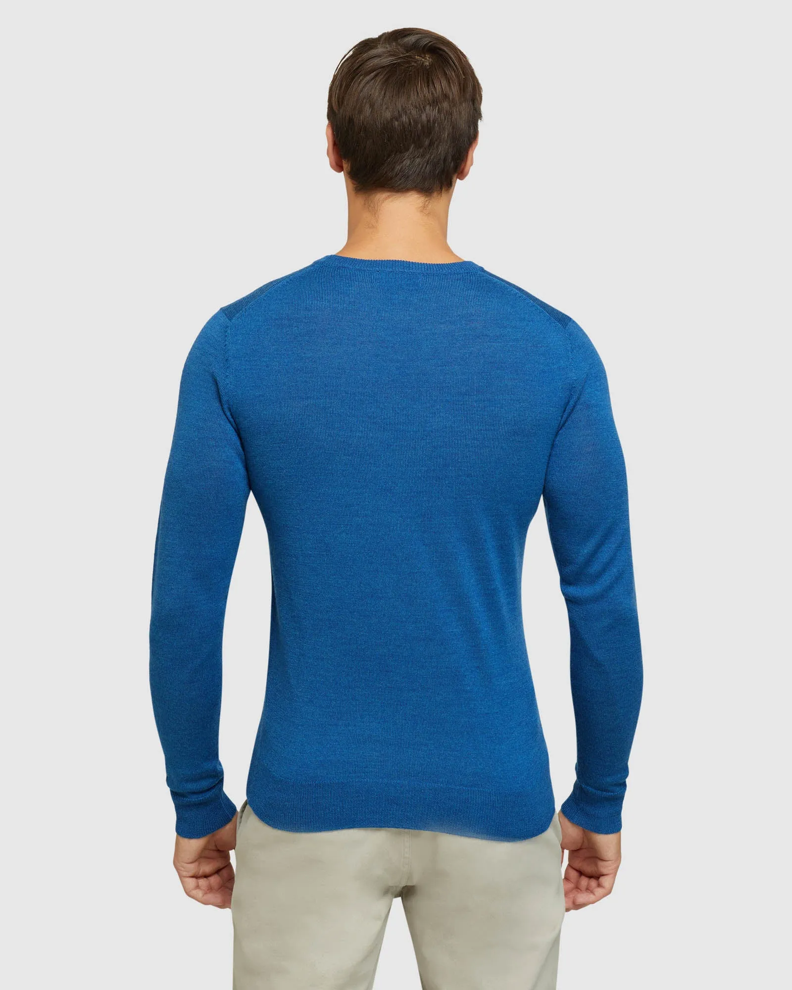 Crew Neck Merino Blend Pullover
