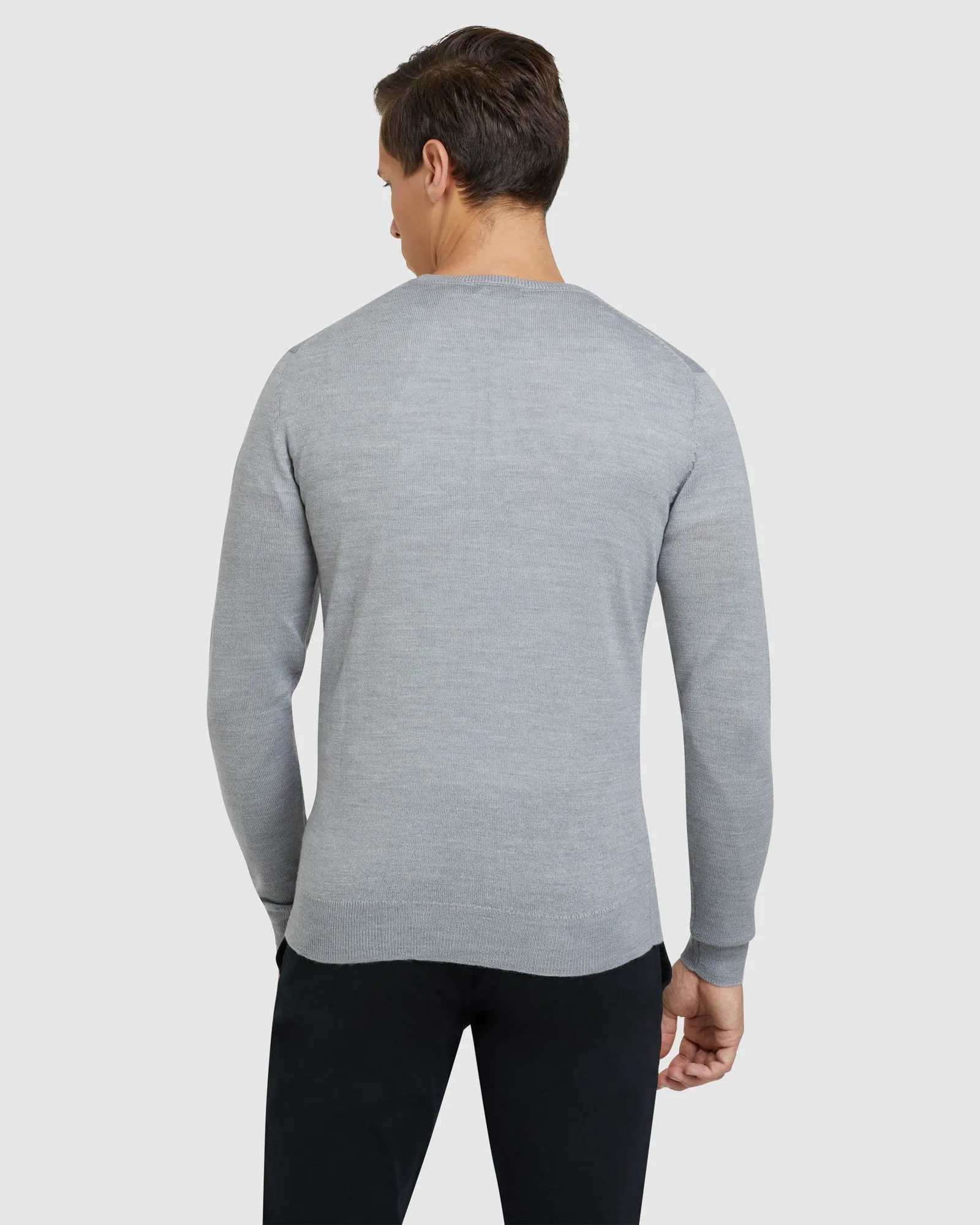 Crew Neck Merino Blend Pullover