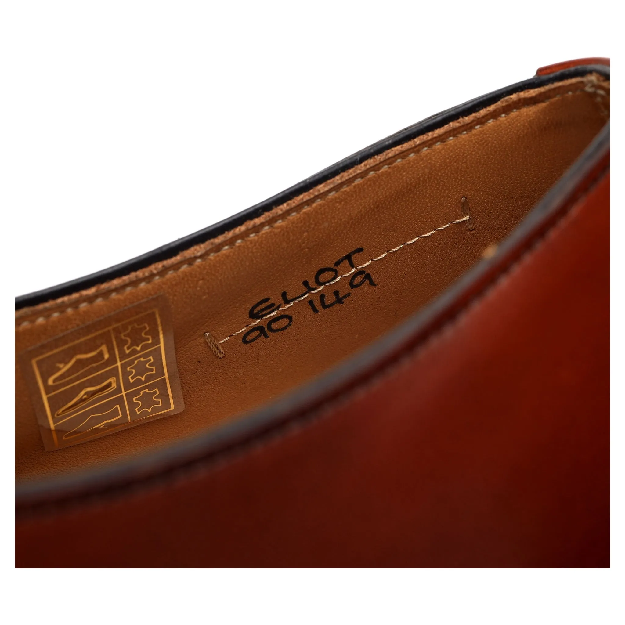 Crown Collection 'Eliot' Tan Brown Leather Wholecut Oxford UK 9