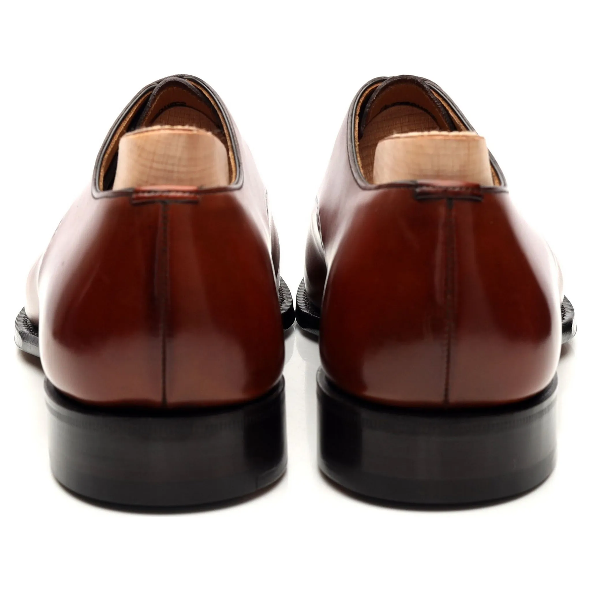 Crown Collection 'Eliot' Tan Brown Leather Wholecut Oxford UK 9