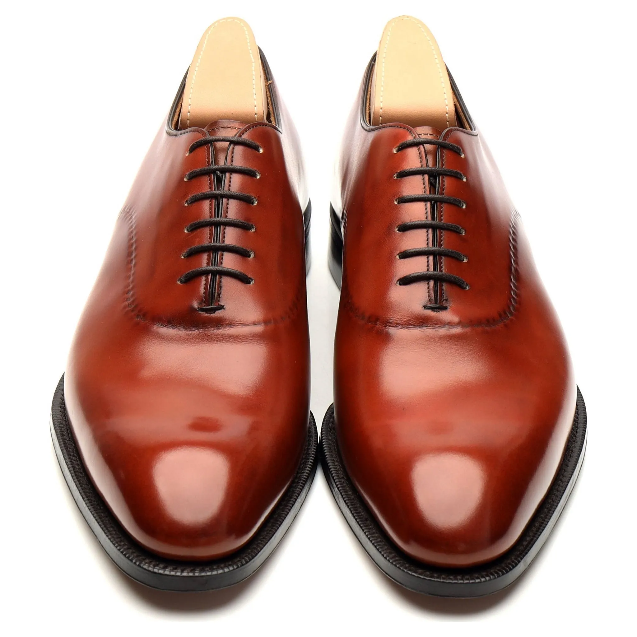 Crown Collection 'Eliot' Tan Brown Leather Wholecut Oxford UK 9