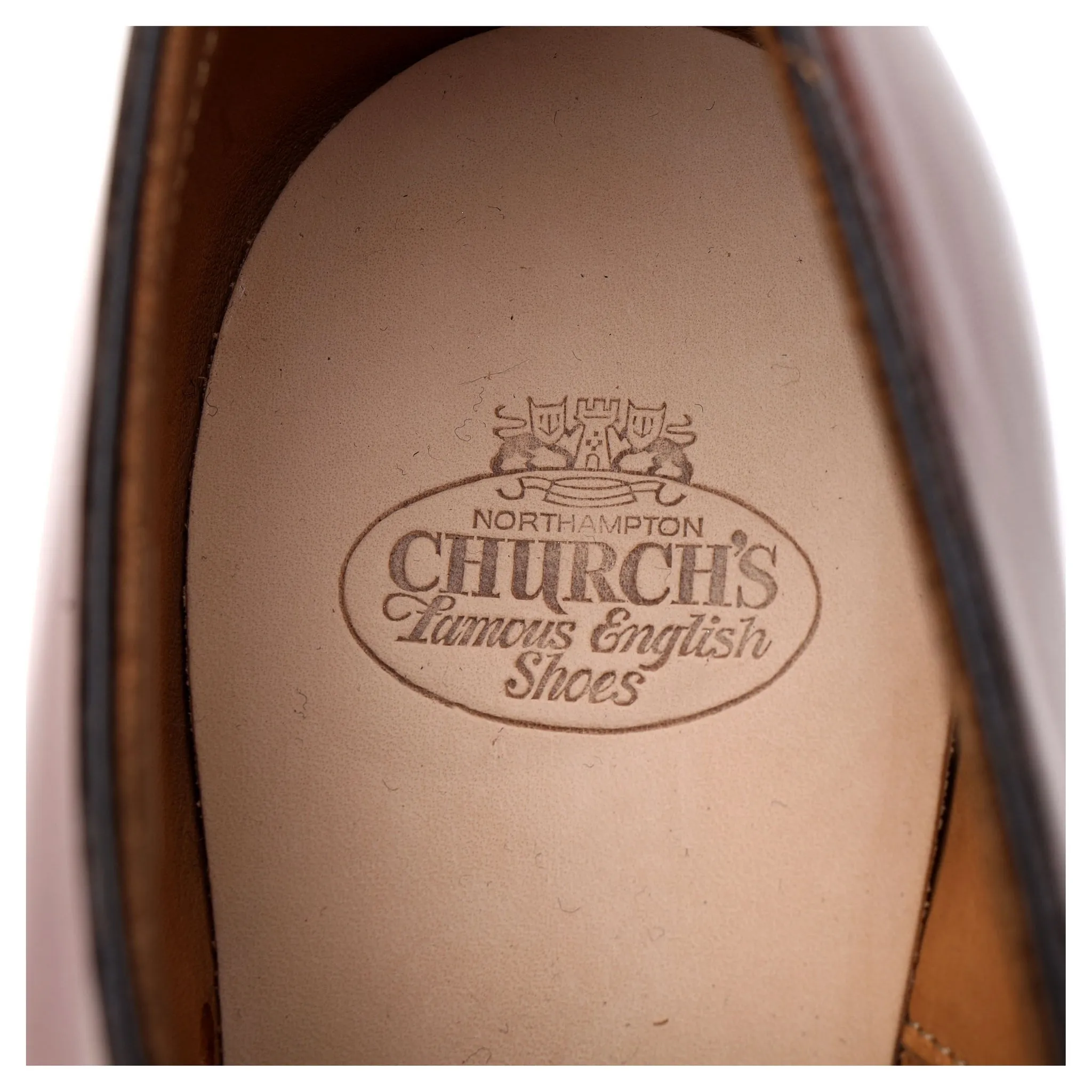 Crown Collection 'Eliot' Tan Brown Leather Wholecut Oxford UK 9
