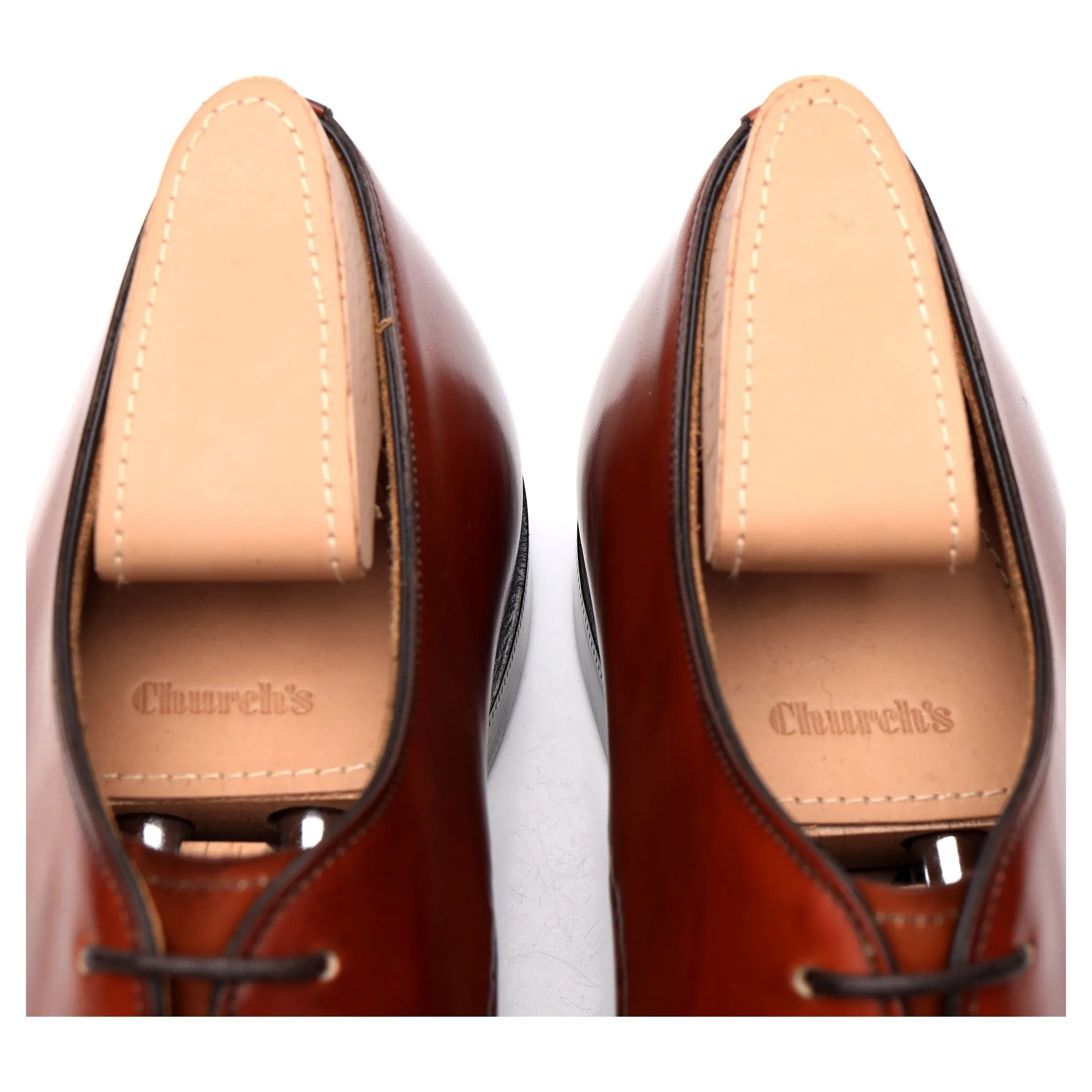 Crown Collection 'Eliot' Tan Brown Leather Wholecut Oxford UK 9