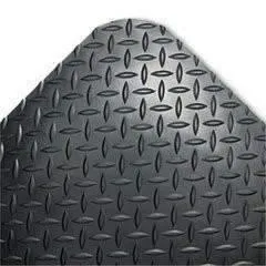 Crown Mats & Matting Industrial Deck Plate Anti-Fatigue Mat, Vinyl, 36 x 60, Black