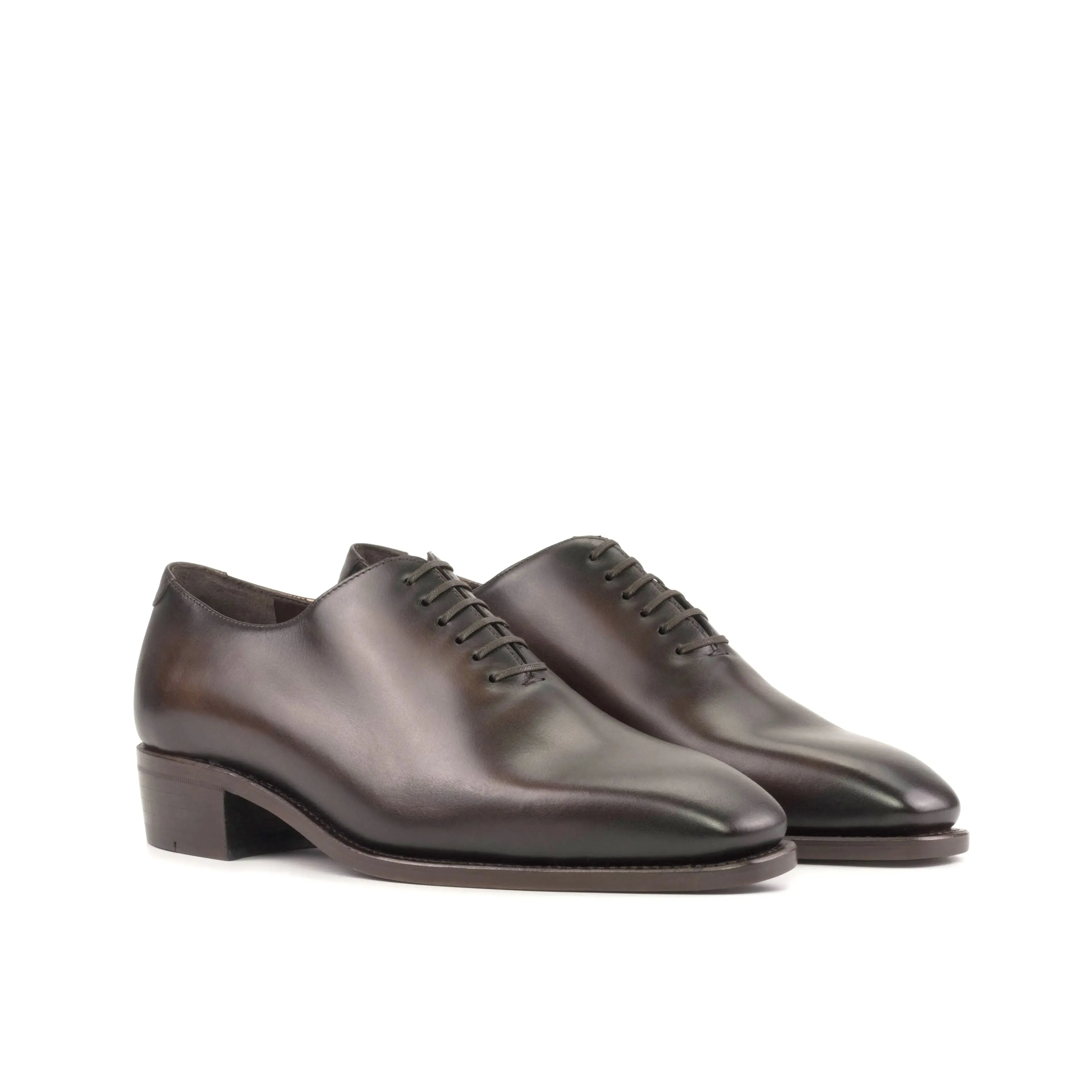 DapperFam Giuliano in Dark Brown Men's Vitello Leather Whole Cut