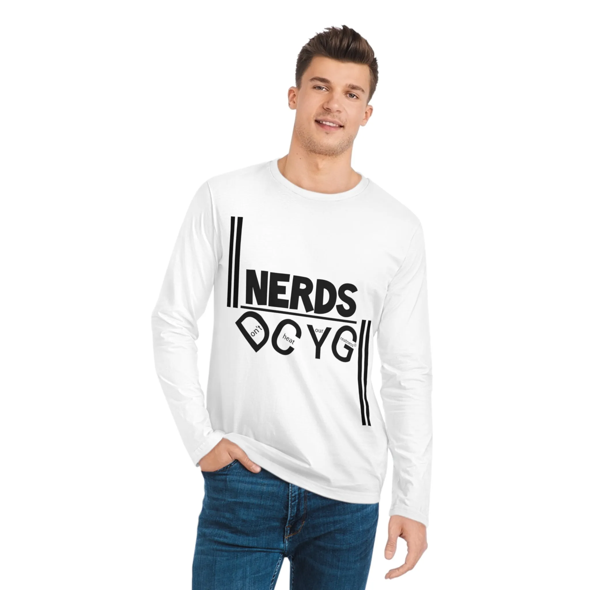 DCYG NERDS Black Logo  Long Sleeve Shirt